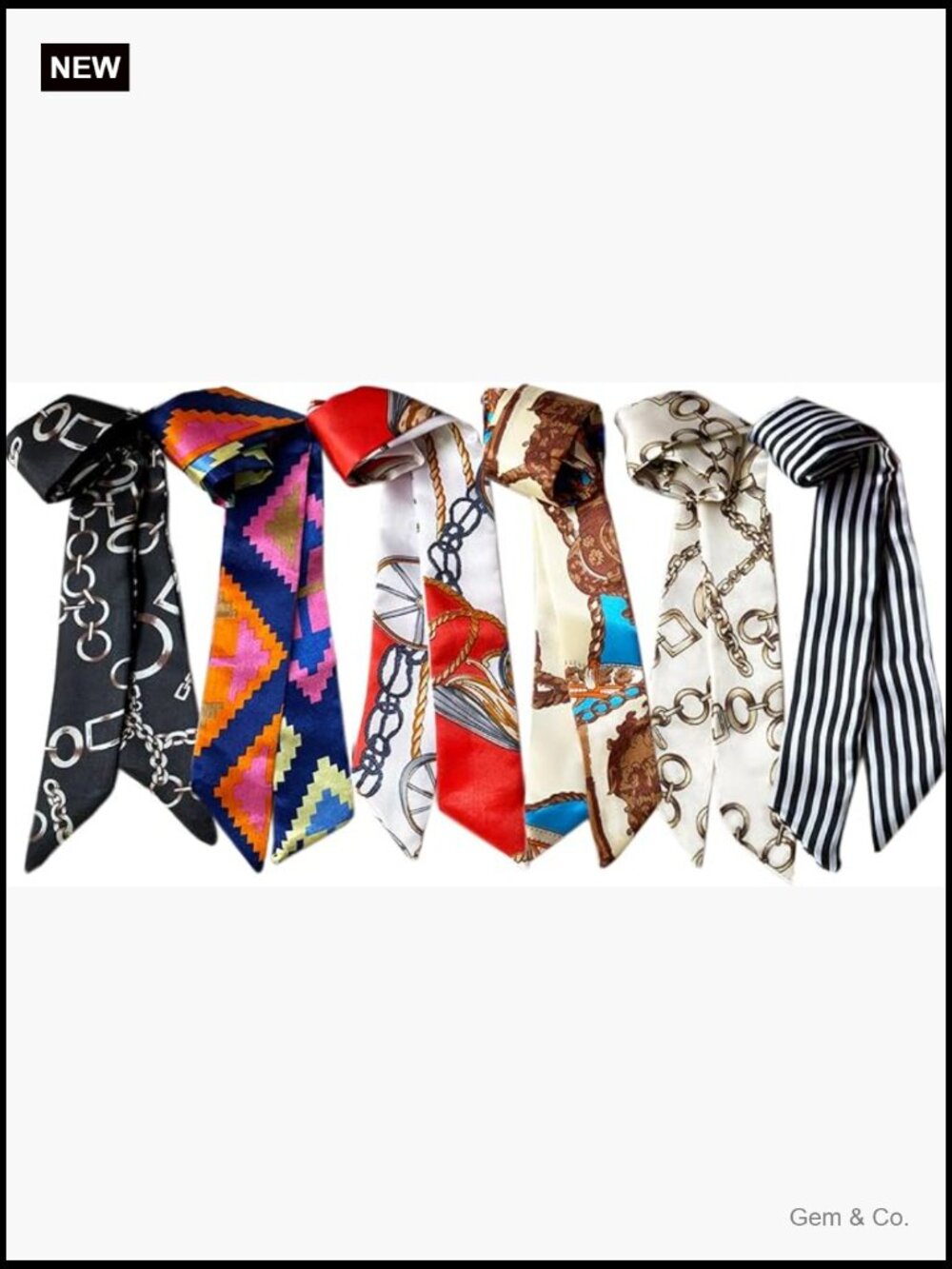 Silky Fashion Scarf Multipack Neck Hair Band Bag Accessory Women's Gift